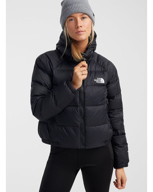 The North Face Goose Hydrenalite Cropped Hooded Puffer Jacket in Black |  Lyst