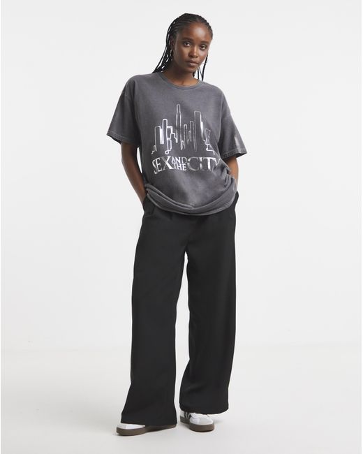 Simply Be Gray Sbe Sex & The City Foil License T-Shirt