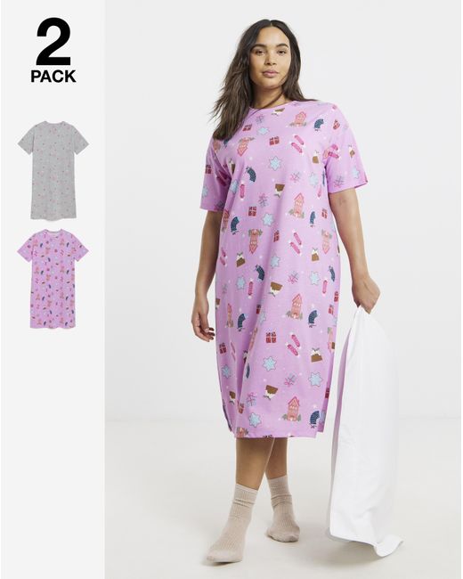 Simply Be Pink Value 2 Pack Nighties