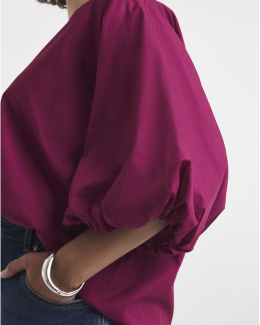 Simply Be Red Button Through Blouse