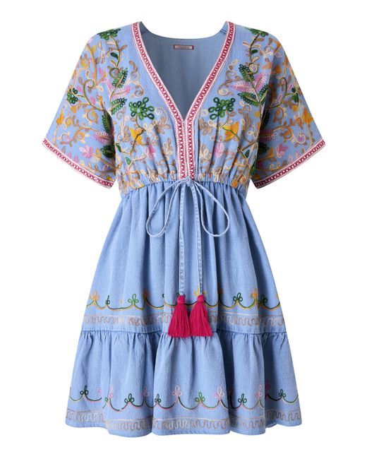 Joe Browns Blue Jb Emma Embroidered Denim Tunic Dress