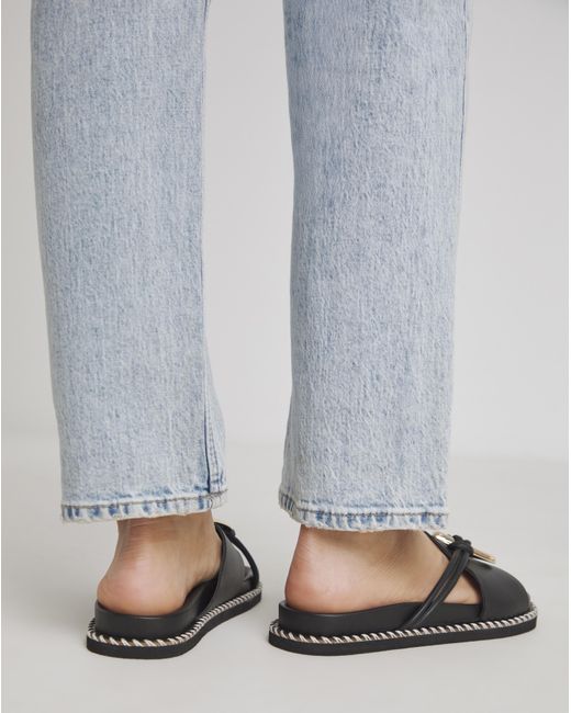 Simply Be Blue Big Trim Footbed Sandal Exwide
