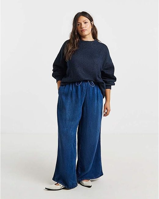 Simply Be Blue Boucle Jumper
