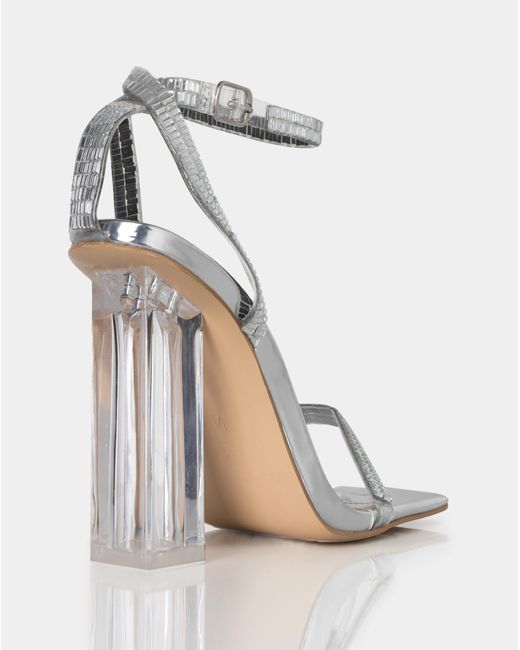 Public Desire White Onyx Wide Fit Sandals