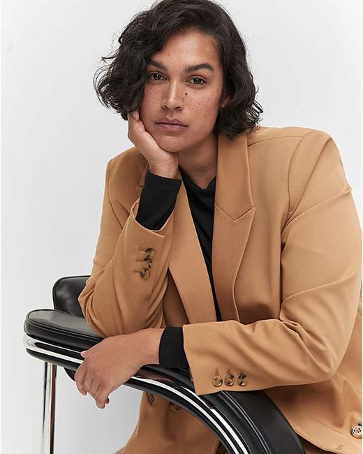 Mango Natural Greta Tan Blazer