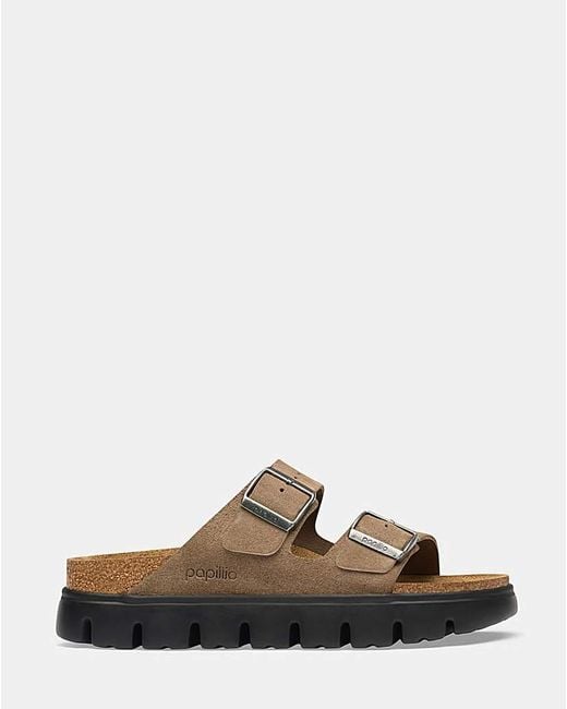 Birkenstock Brown Arizona Platform Suede Leather