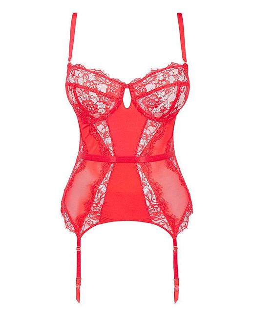 Figleaves Red Pulse Balcony Basque