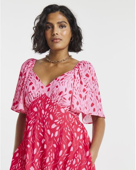 Twisted Wunder Red Chiffon Maxi Dress