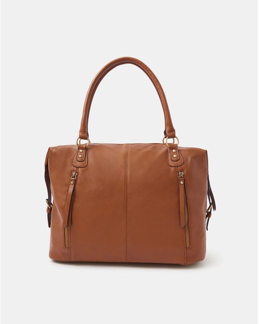 Accessorize Brown Double Zip Shoulder Bag