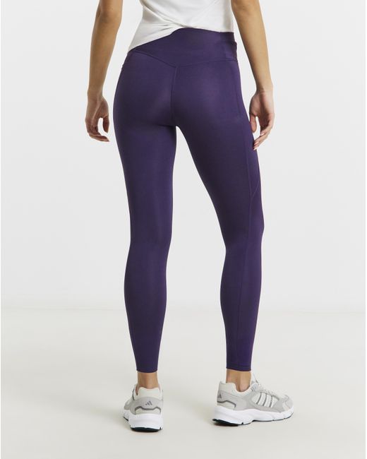 Adidas Purple Optime Essentials Leggings