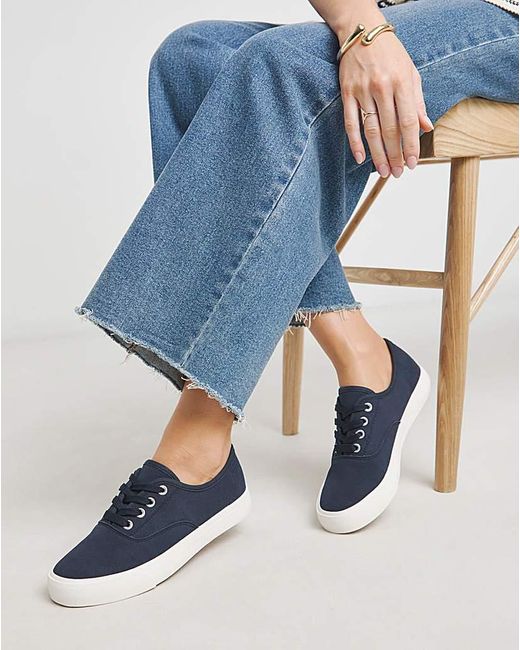 JD Williams Blue Lace Up Deck Shoe Eee Fit