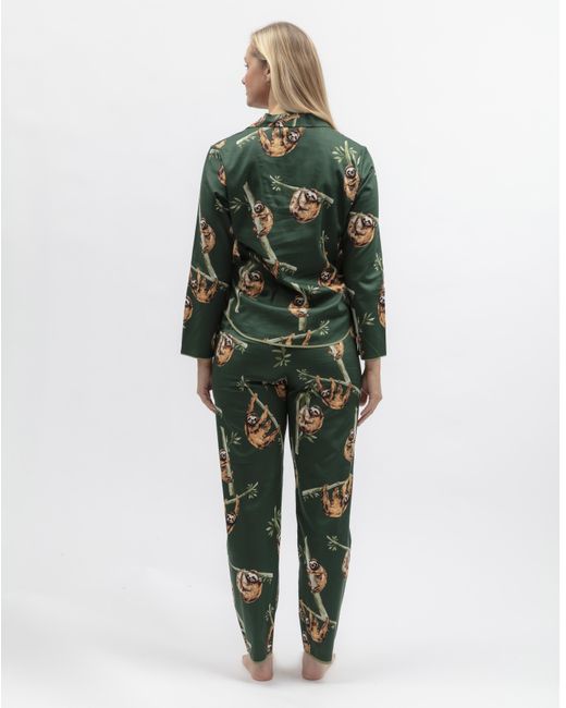 Cyberjammies Green Sloth Revere Pyjama Set
