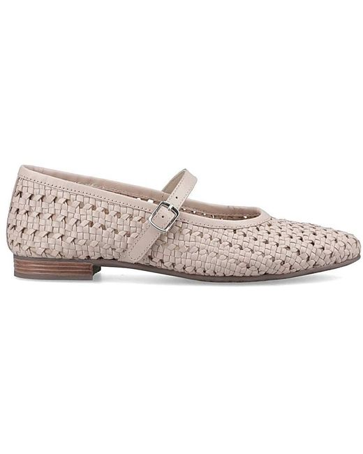 Hush Puppies Natural Delaney Woven Mary Jane