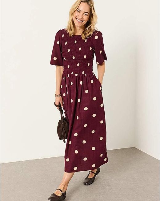FatFace Red Alice Spot Dress