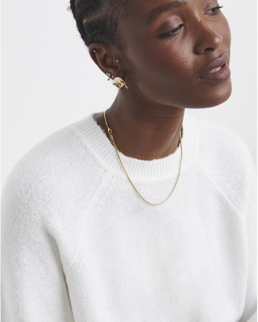 Simply Be White Short Sleeve Boxy Knitted T-Shirt
