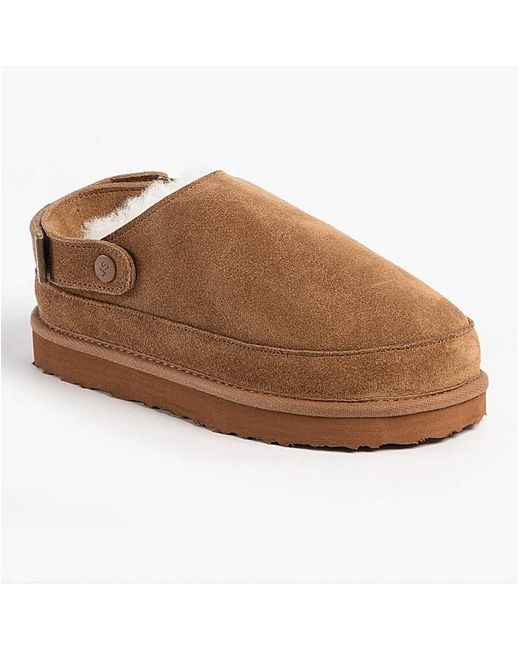 Just Sheepskin|Totes Black Just Sheepskin Ladies Quinn Mule Slipper
