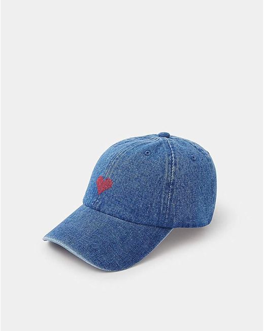 Accessorize Blue Heart Baseball Cap