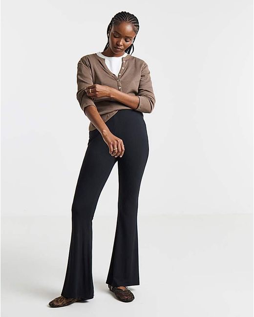 Simply Be White Jersey Flared Trouser