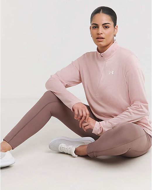 Under Armour Pink Tech 1/2 Zip Twist Top