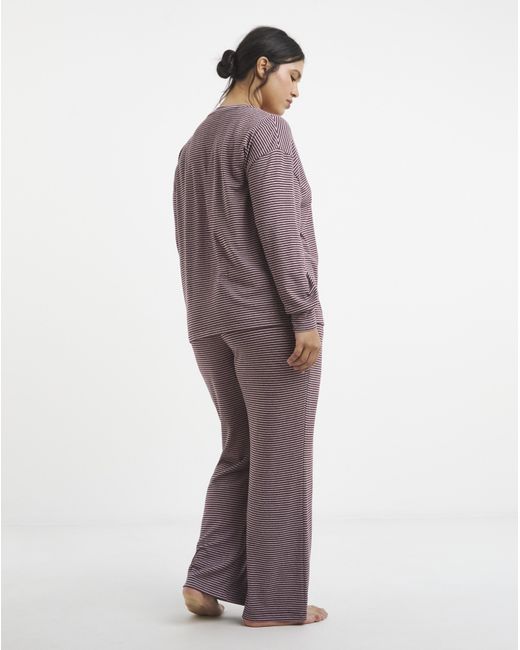Pretty Secrets Purple Soft Knit Lounge Set