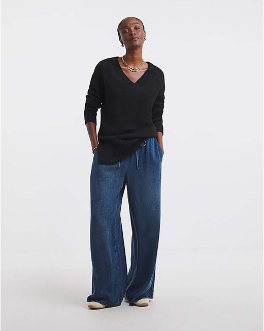Simply Be Black V-Neck Tunic