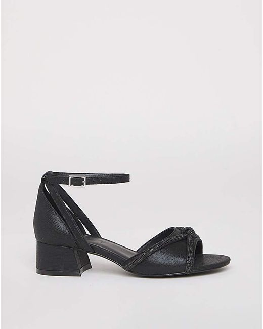 JD Williams Blue Diamante Two Part Heel Wide