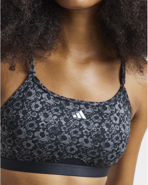 Adidas Black Aeroreact Training Support Bra