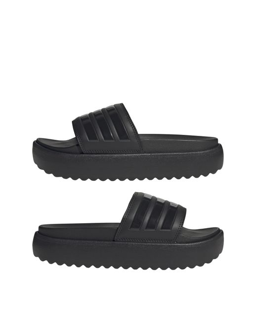 Adidas White Adilette Platform Slides