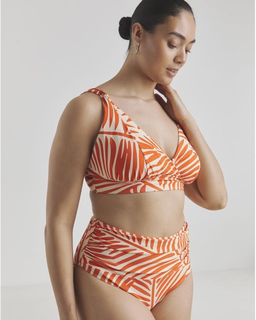 MAGISCULPT Orange Plunge Bikini Top