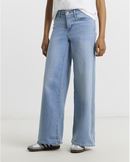 Levi's Blue 318 Shaping Wide Leg Jeans