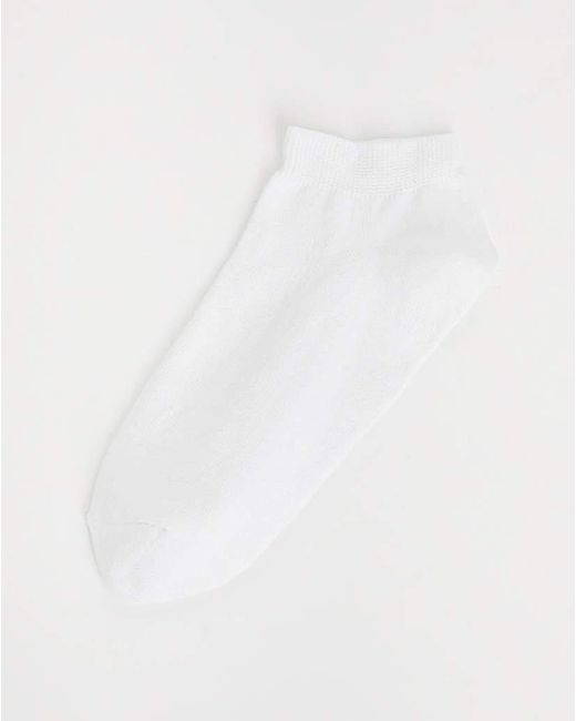 Pretty Secrets White 5 Pack Super Value Trainer Liner Socks