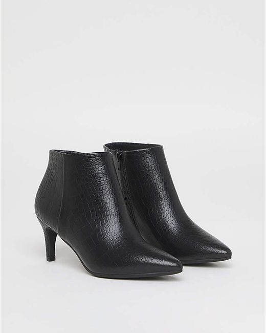 JD Williams Multicolor Kitten Heel Pointed Toe Ankle Boot E