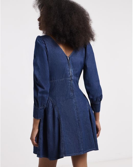 Simply Be Blue Long Sleeve Mini Dress