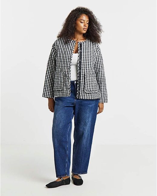 Simply Be Black Gingham Jacket