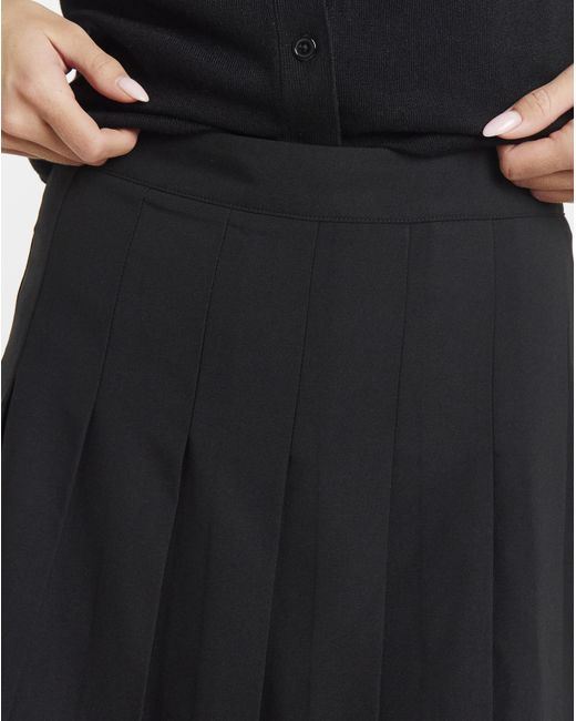Simply Be Gray Woven Pleated Mini Skirt