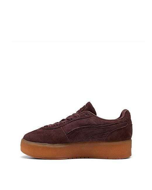 PUMA Brown Palermo Elevata Suede Trainers