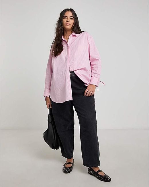 Simply Be Pink Open Back Shirt