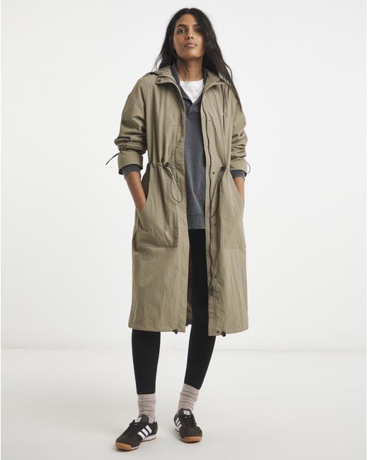 Simply Be Brown Greige Longline Tech Parka