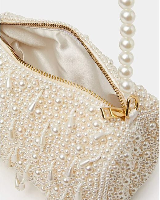 Accessorize Natural Drop Bead Shoulder Bag