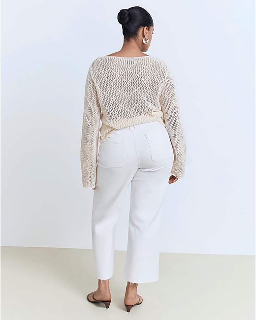 Mango White Jeans Catherin
