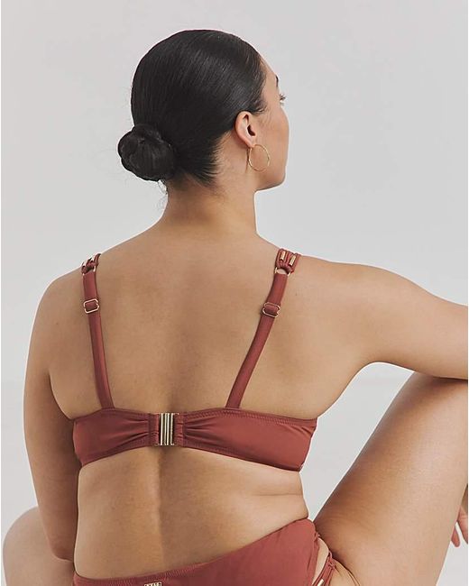 Figleaves Brown Macrame Underwired Bikini Top