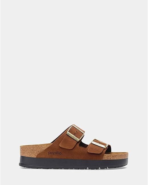 Birkenstock Brown Arizona Flex Platform Nubuck