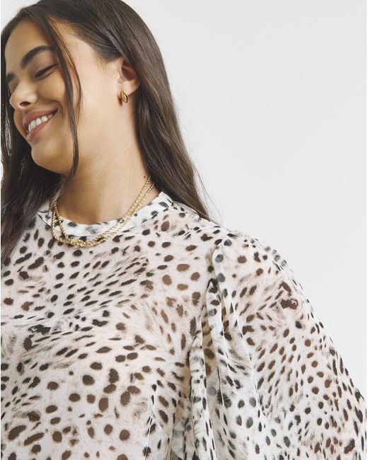 Simply Be Metallic Exaggerated Sleeve Blouse
