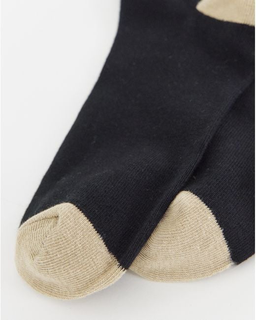 Pretty Secrets Black 5Pk Embroidered Socks