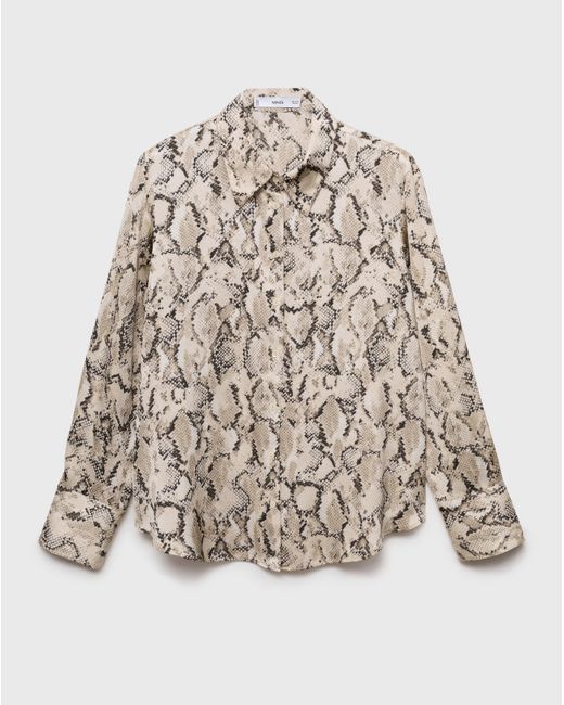 Mango Natural Ideale Snake Print Shirt