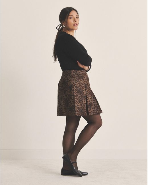 Simply Be Natural Suedette Pleated Mini Skirt