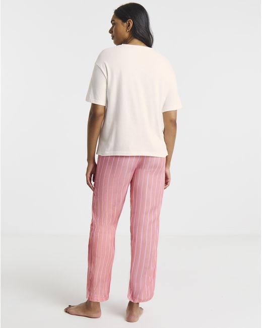 Simply Be Pink Sunset Lover Pant Pyjama Set