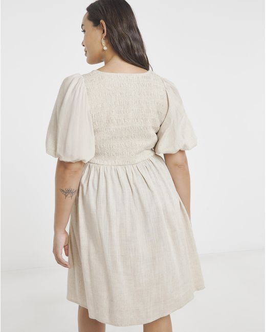 Simply Be Natural Shirred Skater Dress