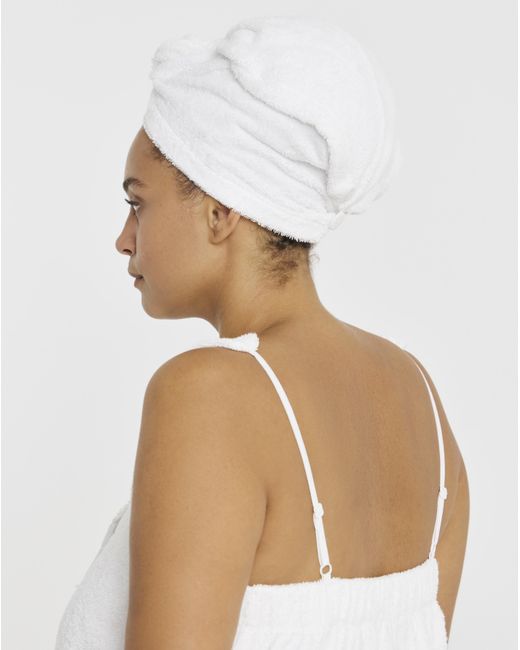 Pretty Secrets White Towelling Shower Wrap & Turban
