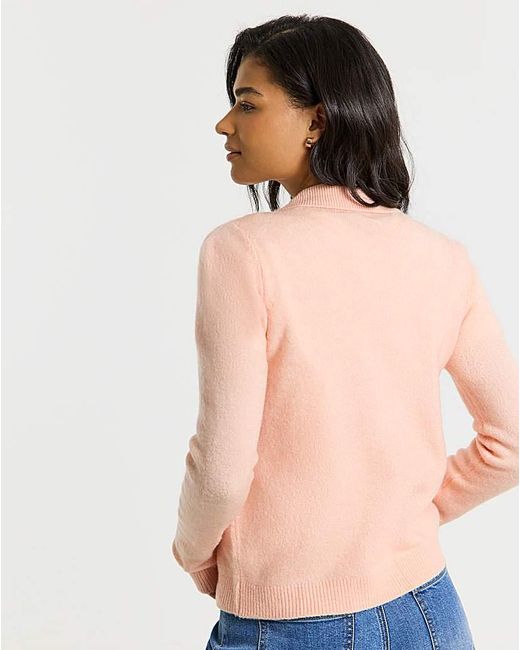Simply Be Orange Button Through Collar Cardigan